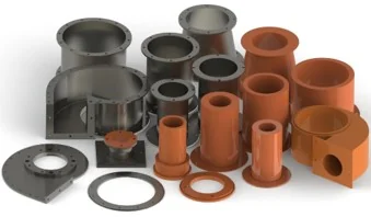 A polyurethane hydrocyclone spigot